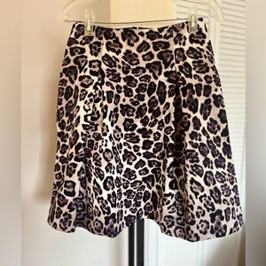dressbarn Black and Purple Leopard Skirt